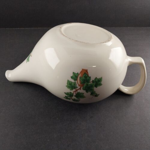 Tea Pot Ivy Minion Pattern Platinum Trim by Paden City No Lid Handle Long Spout