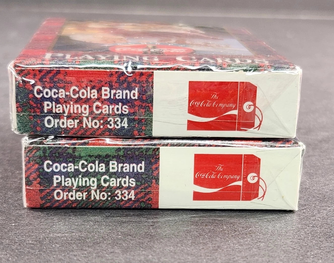 Coca-Cola Playing Cards 2 Decks in Collectible Santa Tin NIB Christmas Vintage
