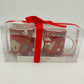 2 Christmas Coffee Mugs North Pole Trading Co Red Dog & Footprint w Box
