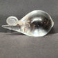 Art Glass Mouse Clear Hand Blown Paperweight Figurine 4" Long Vintage