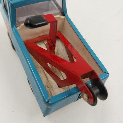 Tonka Mini Tow Service Truck 7" Wrecker Blue Pressed Steel Metal 1970s