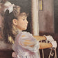 Young Girl Lithograph Vintage Print 407T by Allan R Banks Impressionism Painting