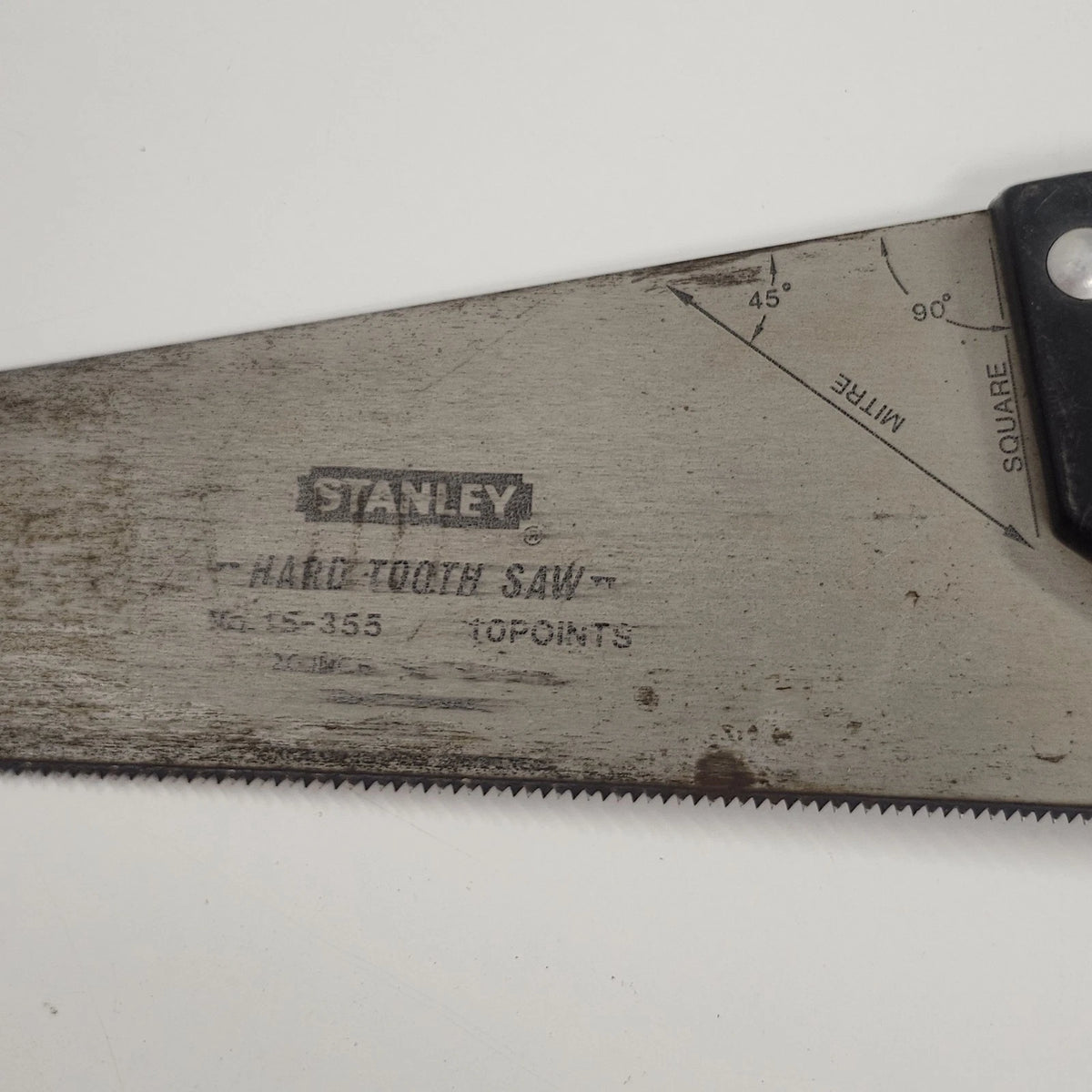 Stanley 15-355 Hard Tooth Saw 20" Crosscut Hand Saw 10 Point Vintage USA Tool