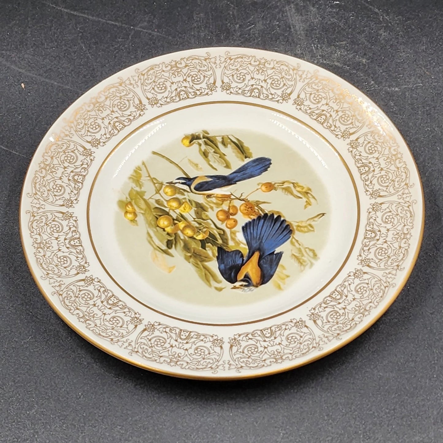 Wittnauer Collectors' Guild Plate LBE90 Scrub Jays Audubon Bone China 8.25" 1820