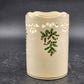 Lenox Pierced Holly Votive Candle Holder Vase Holiday Dimension Ivory Porcelain