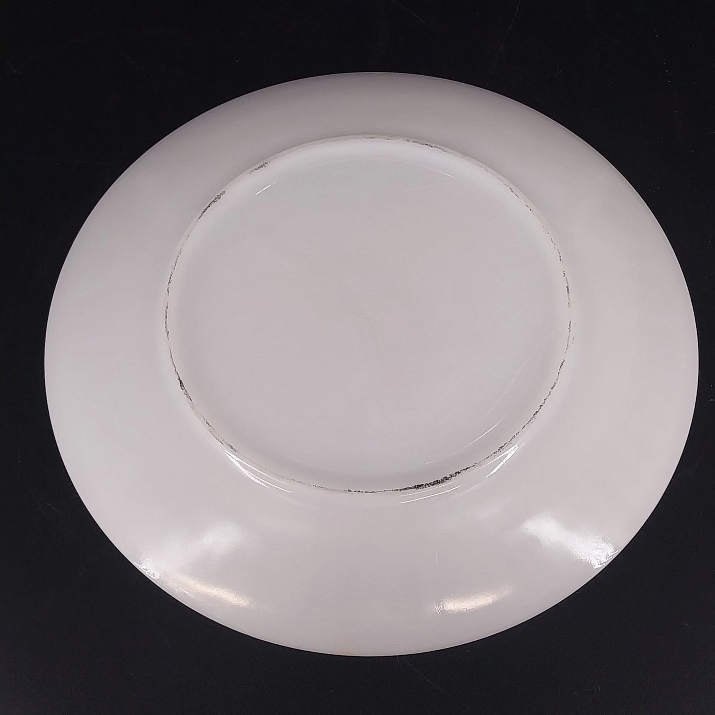Federal Milk Glass Snowden 10" Dinner Plate White Textured Rim Oven Ware USA