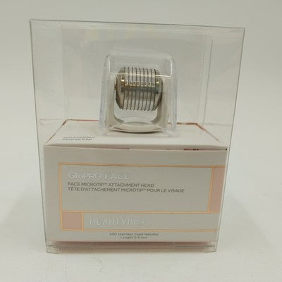 BeautyBio GloPRO Silver Face MicroTip Head Anti-Aging Tool NIB
