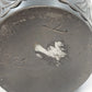 Black Pottery Vase Incised Floral Double Handle Amphora Urn 14" Unmarked