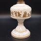 KE Strigos Greek Ceramic Oil Lamp 24K Gold Classical Figures Glass Chimney 18"