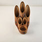 Jamaican Cay Artisan Wooden Desk Organizer 3 Levels and Storage Holes Vintage