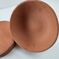 Terra Cotta Garlic Baker Ceramic Dish & Cover Glazed Cook Surface Bisque Finish