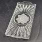 Stollen Platte Crystal Cake Plate Tray German Christmas Floral w Handles 14.25"