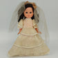 Kehagias Bride Doll 12" Wedding Gown Veil Brunette Blue Eyes Greece Vintage