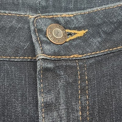 Riders Women's Dark Blue Denim Jeans Pants Size 14P High-Rise Straight Legged