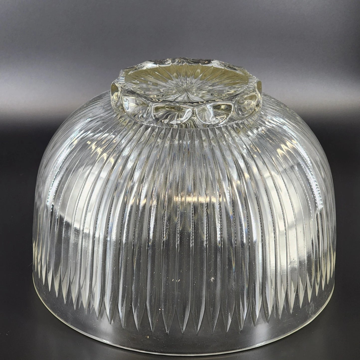 Colony Starlight Glass Punch Bowl 11" with Plastic Ladle 13" Vintage Mid Century
