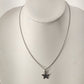 Silver Tone Tropical Necklace Steel Chain with Starfish Pendant Ocean Motif 10"