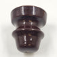 1953 Dark Brown Ceramic Porcelain Insulator 3.5" Tall x 3.25" Wide