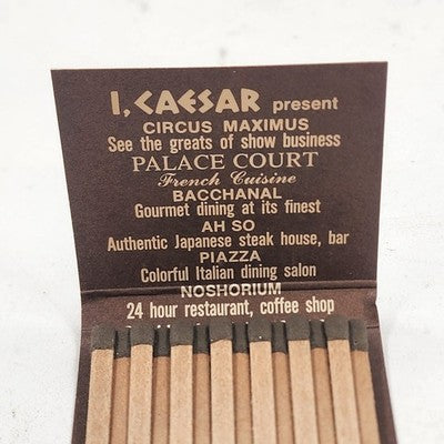 Caesars Palace Casino Las Vegas Nevada Front Strike Matchbook 2" Unused