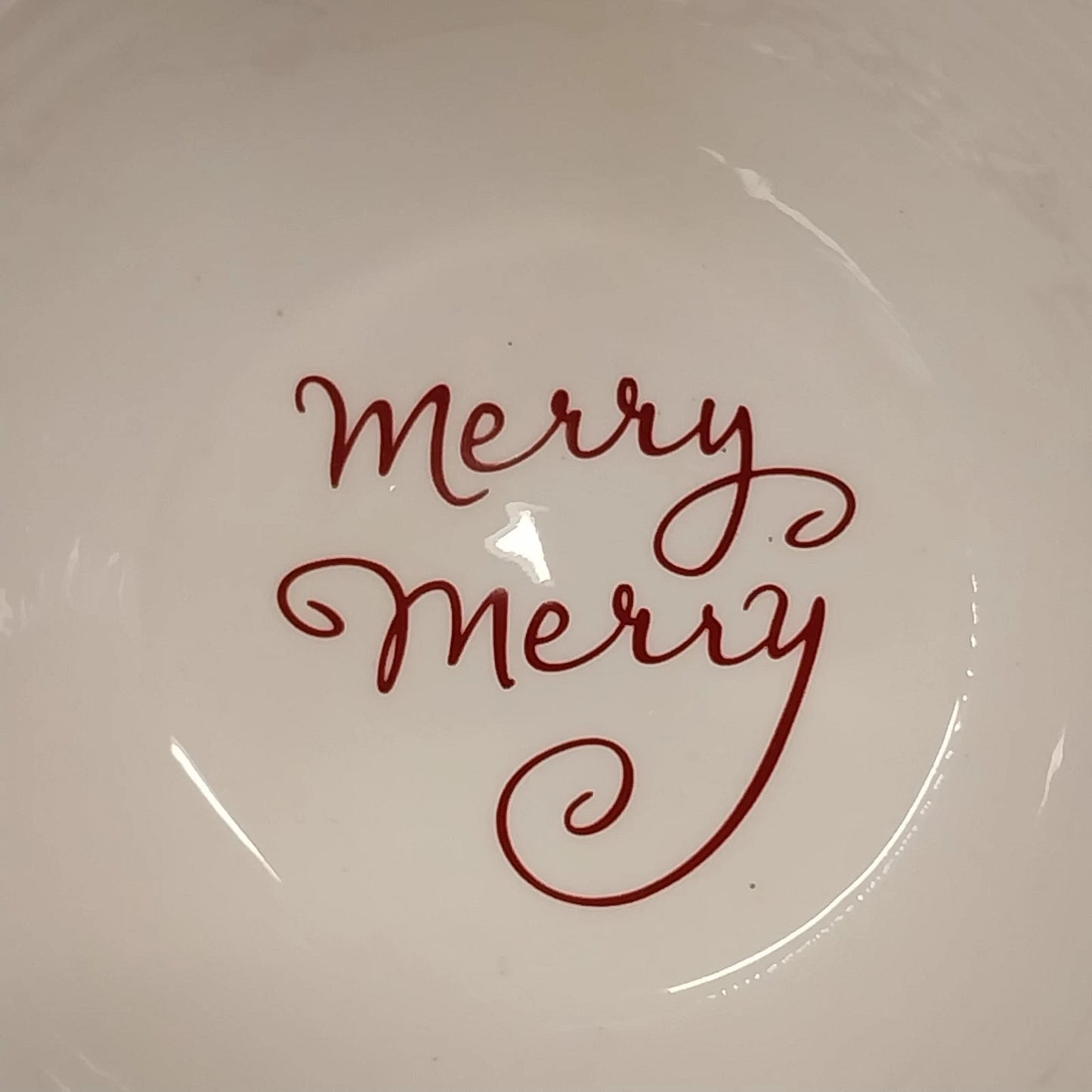 Hallmark Snowflake Mixing Bowl Merry Christmas Ceramic Bowl