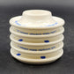 5 Cinf Ceramic Boiled Egg Holders Stackable White Egg Cups with Blue Face Design