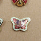 Set of 2 Pairs Earrings Butterfly White Pink & Ladybug Red Black Gold Tone