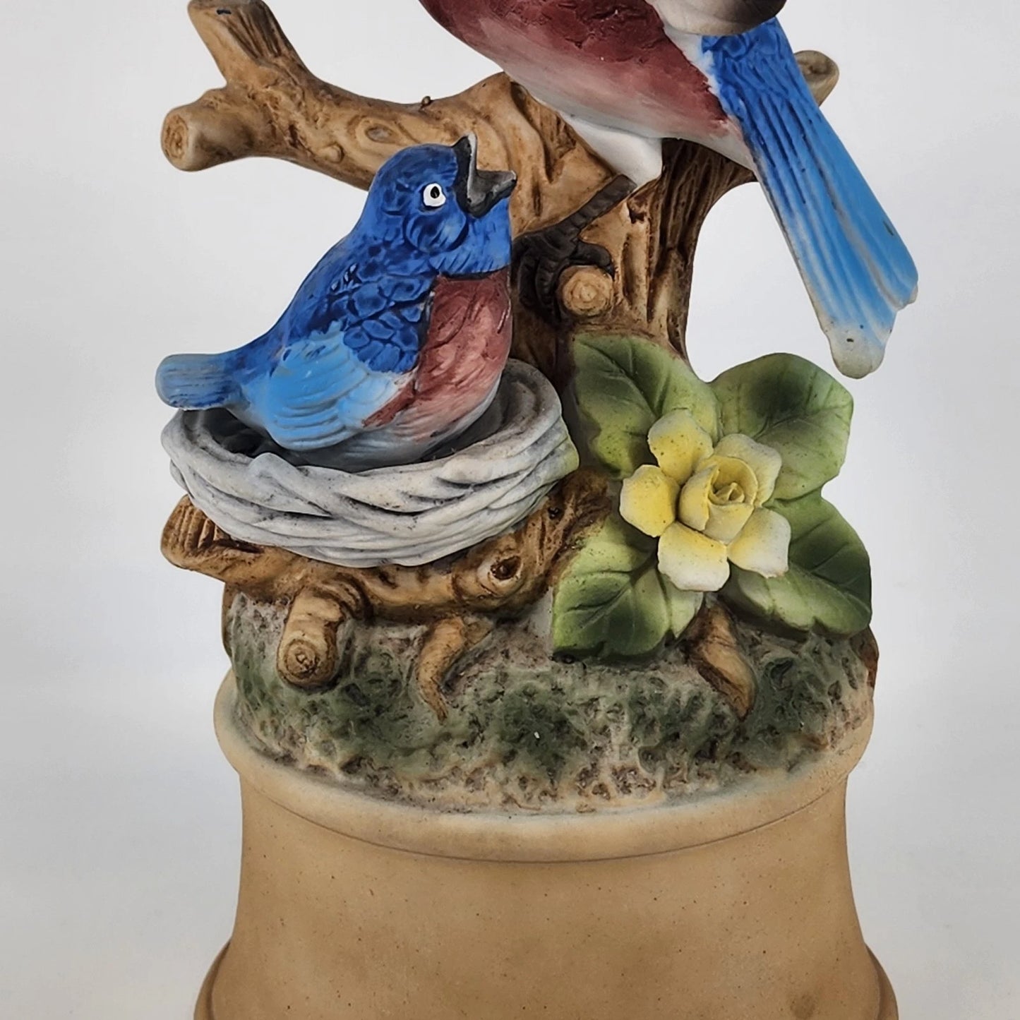 Gorham Bluebird Music Box Play THE WAY WE WERE Japan Porcelain 1978 Tested Works
