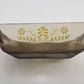 Jeannette Glasbake Loaf Pan Amber Yellow Daisy Pattern Textured Bottom 9" x 5½"