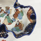 Japanese Imari Porcelain Ruffled Bowl 6" Cobalt Blue & Gold Gilt Floral Vintage