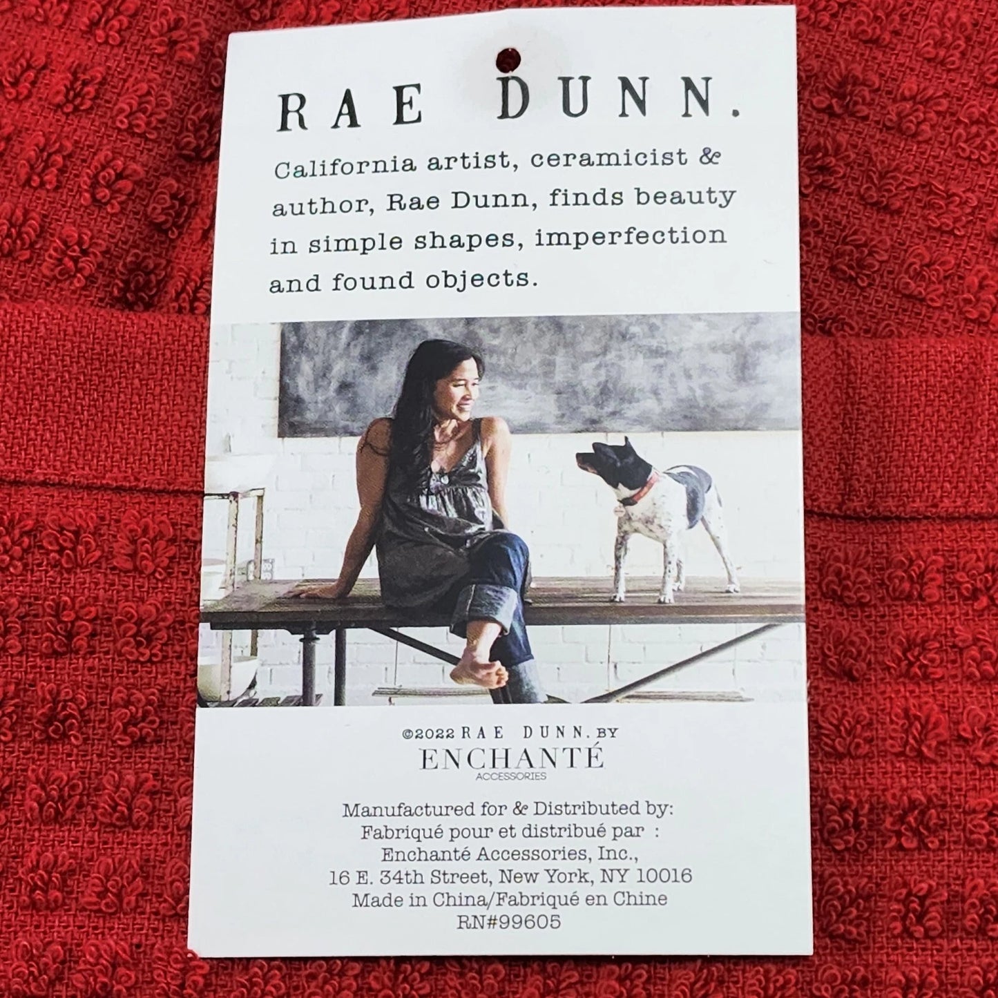 3 Rae Dunn Christmas Red Kitchen Towel Embroidered Peace Joy Believe 100% Cotton