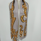 Ribbons & Bows Pattern Silk Rectangle Scarf 67" Kenneth J Lane Glentex Japan
