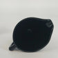 LE Smith Black Glass Cream Sugar Set Double Shield Pattern Square Base Vintage