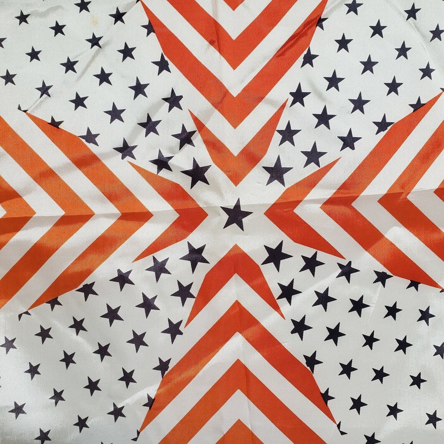 Vintage 1776 - 1976 Bicentennial 26-1/2" Scarf Head Neck Patriotic Stars Stripes