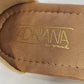Adrianna Cathy-8 Beige Gladiator Sandals Women's 8 Fringe Ankle Height Zip NIB