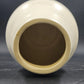 Handmade Pottery Vase White Beige Glazed Ceramic Footed Wide Body Rustic 8" Vtg