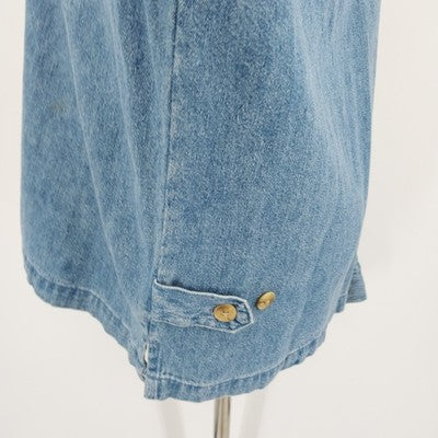 Christopher & Banks Denim Shirt Jacket Size Large Embroidered Long Sleeve Casual