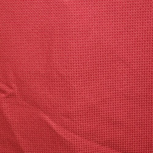 Red on Red Textured Linen Tablecloth 100" Long x 60" Wide Vintage