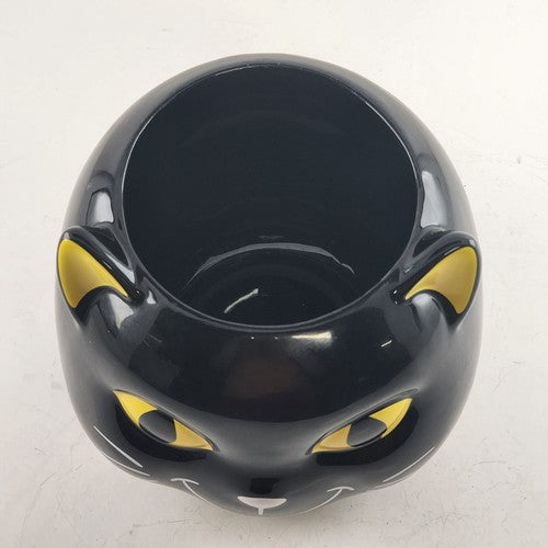 Yankee Candle Black Cat Kitty Candy Dish Halloween Friends Collection Ceramic 6"