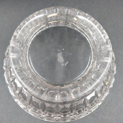 Imperial Glass Monticello Waffle Block Footed Candy Dish 6.25" x 2.75" Vintage