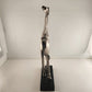 Dutchman Aluminum Stallion Figurine Silver Body Black Wooden Base 1st Pose 17" H