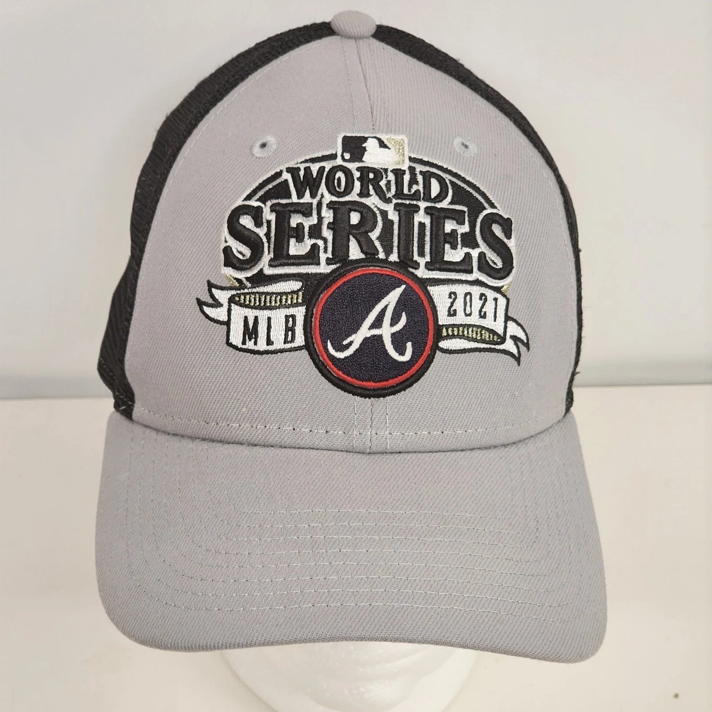 Atlanta Braves 2021 World Series New Era 9FORTY MLB A-Frame Snapback Black Gray
