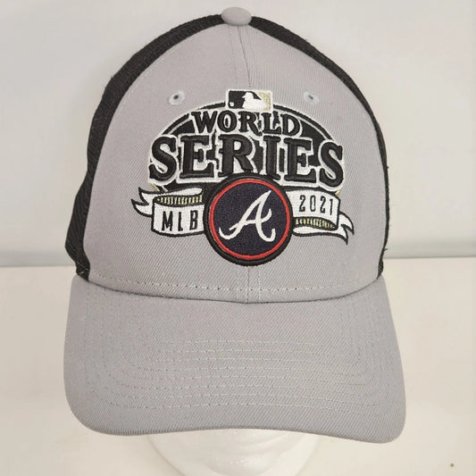 Atlanta Braves 2021 World Series New Era 9FORTY MLB A-Frame Snapback Black Gray