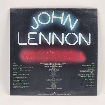 John Lennon ROCK 'N 'ROLL Apple Records 1975 SK 3419 Excellent Vinyl LP