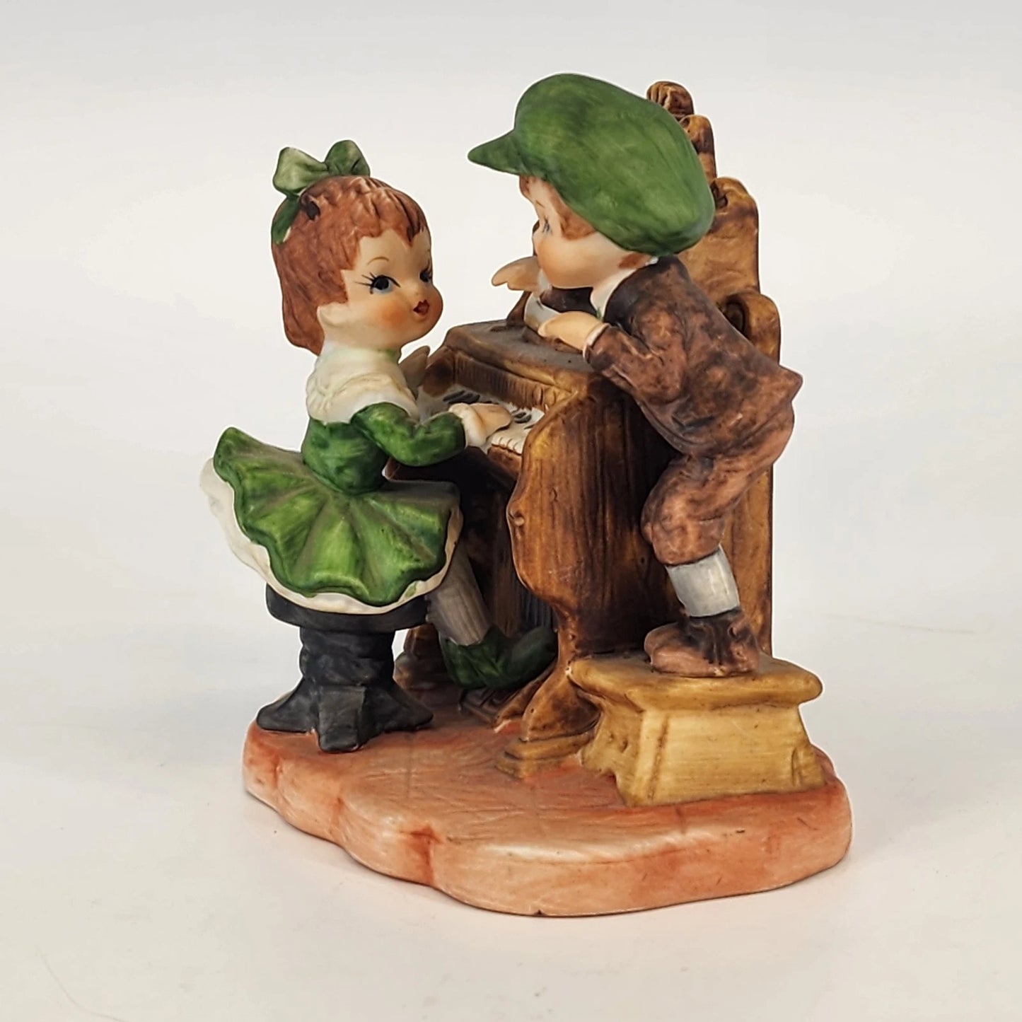 Lefton Irish Piano Babies 7135 Bisque Porcelain Figurine Japan