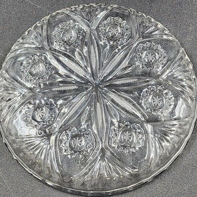 Irena Polish 24% Lead Crystal Plate 6" Diameter Vintage Elegant Clear Glass Dish