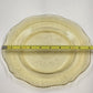 Federal Patrician Amber Yellow Spoke Depression Glass Dinner Plate Glassware 9"