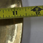Solid Brass Charger Plate Engraved Temple Yin Yang Asian Dragons Heavy 11.5"