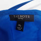 Talbots Petites Blue Chiffon Blouse Flutter Sleeve V Neck Women's MP Polyester