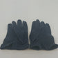 Women's Navy Blue Cotton Blend Gloves Scalloped Cuffs Dress Formal One Size Vtg