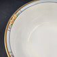Nebraska Blue Round Vegetable Bowl 8" England Blue Rim Flower Accent J&G Meakin
