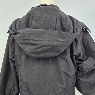Eddie Bauer WeatherEdge Women’s Large Black Insulated Waterproof Jacket Detachable Hood Winter Coat